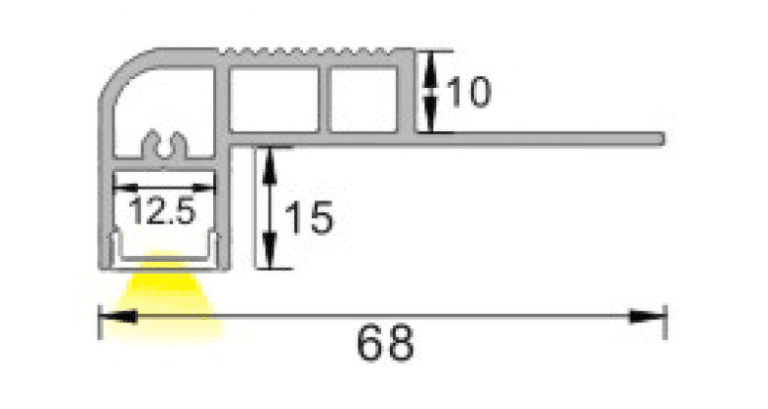 Perfil de Aluminio para escaleras - Imagen 2