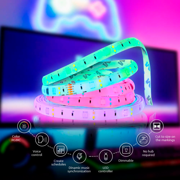 Tira led Inteligente RGBIC (5mts) - Imagen 2