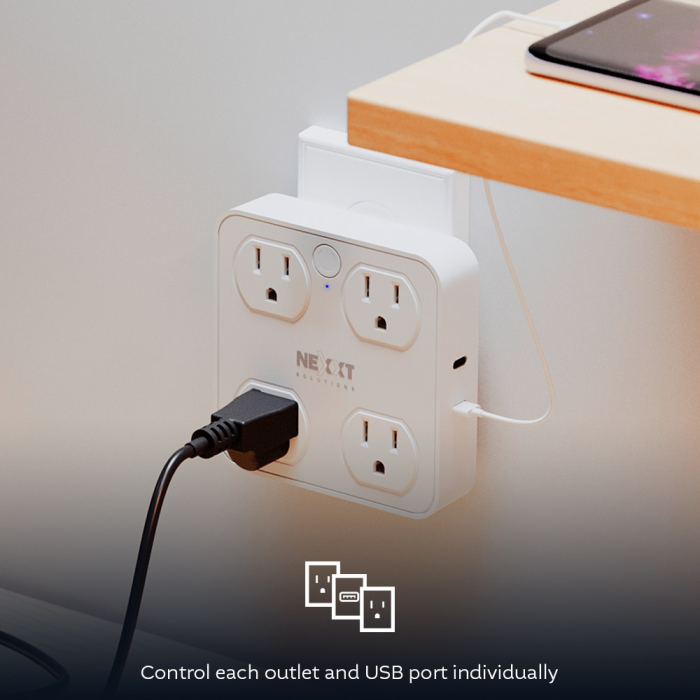 Enchufe multiple para interiores con 2 USB 2.1 y 2 USB-C - Imagen 3