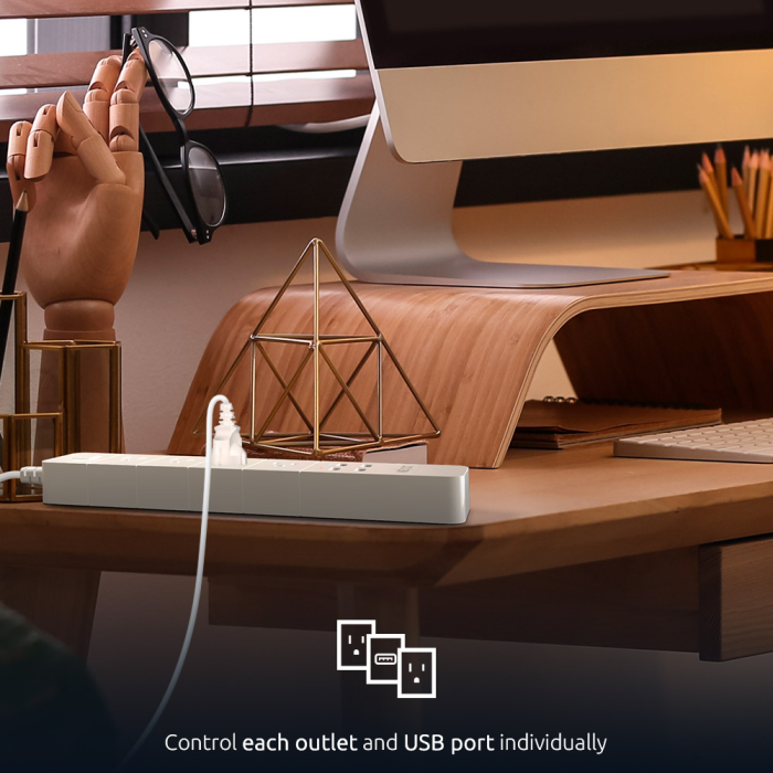 tomacorrientes Inteligente para interiores con 4 enchufes y 4 usb - Imagen 3
