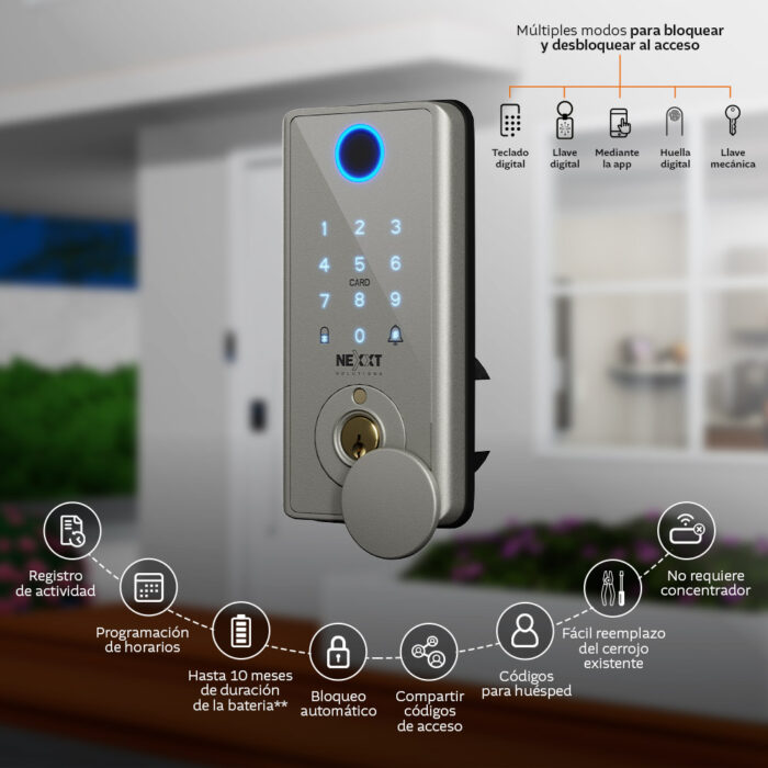 Cerradura inteligente Wi-Fi® COLOR PLATA - Imagen 3